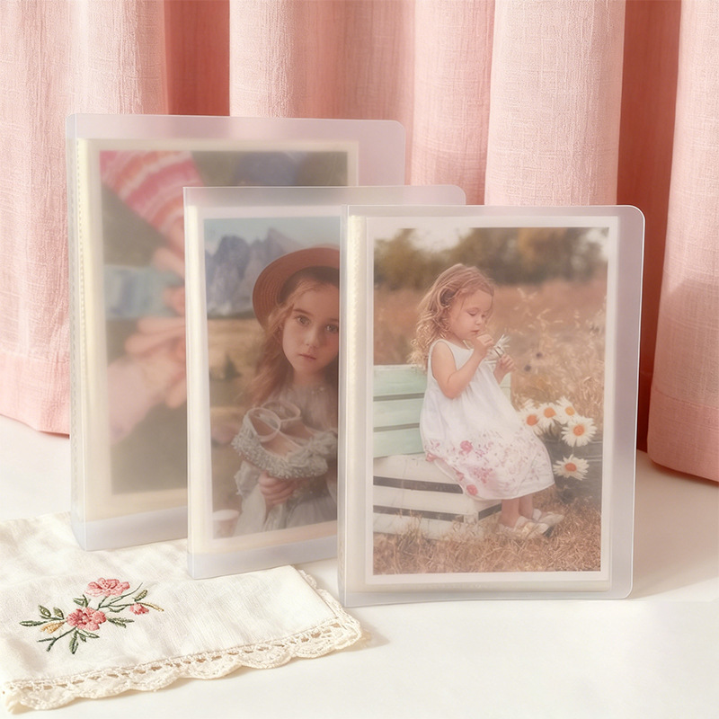 Custom Photo Book - 3/5/6/7 Inch Transparent Frosted Photo Album,