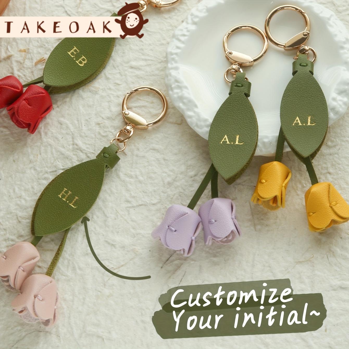 Customized Initals Leather Tul - Monogram Keychain Leather 评论和价格