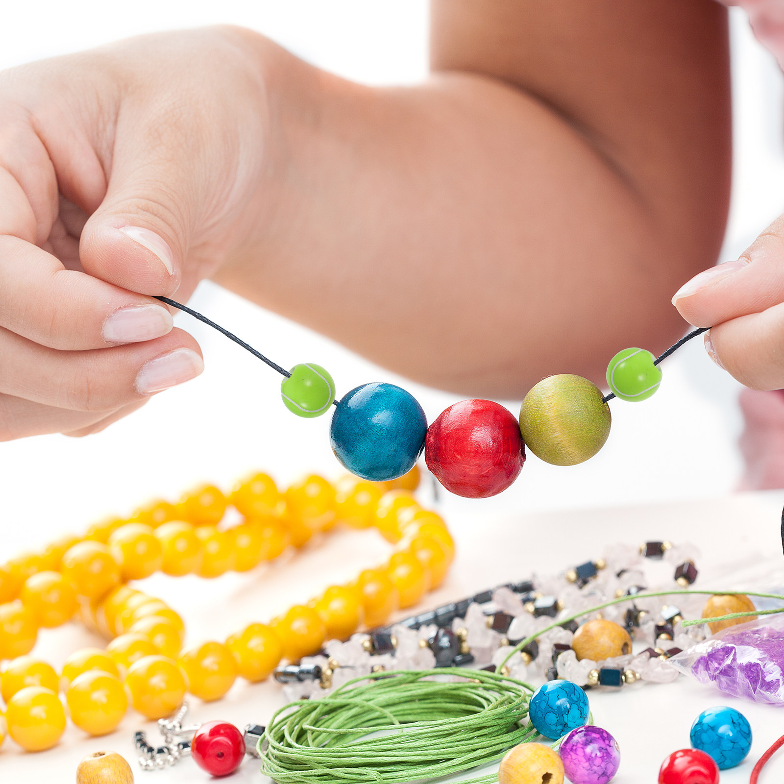 100Pcs Tennis Ball Beads for B - Coordinates Bracelet 评论和价格