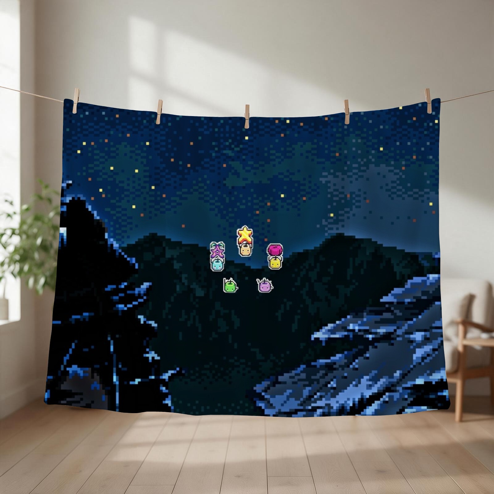 Junimos night sky Throw Blanke - Custom Night Sky 评论和价格